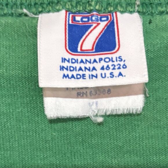 Logo 7 Celtics Shirt Men's Size XL 80s Vintage Single Stich Boston NBA Made USA - Picture 7 of 10